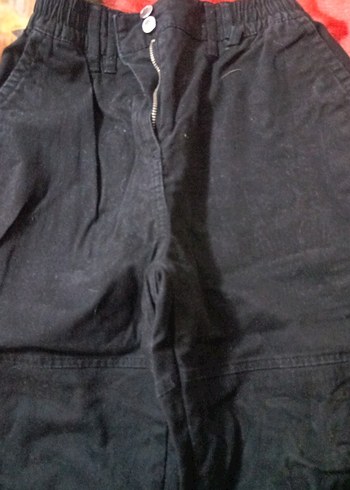 Kadın Siyah Bol Kesim Kot Pantolon - Görsel 2