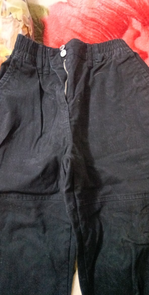 Kadın Siyah Bol Kesim Kot Pantolon - Görsel 2