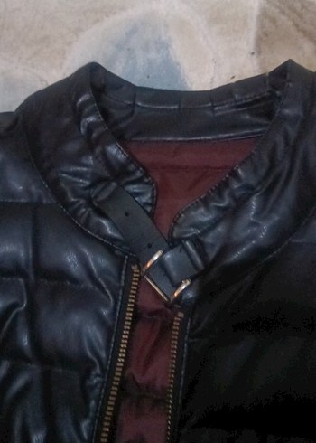 Erkek Siyah Deri Biker Ceket - Görsel 6