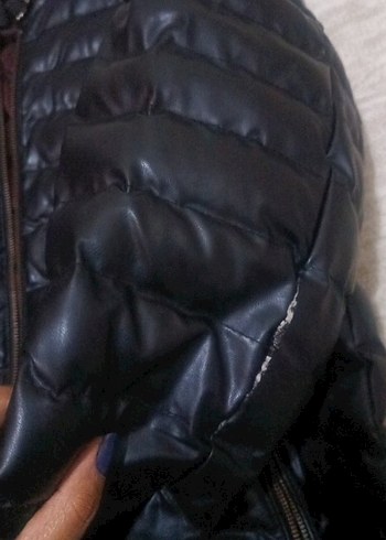 Erkek Siyah Deri Biker Ceket - Görsel 4