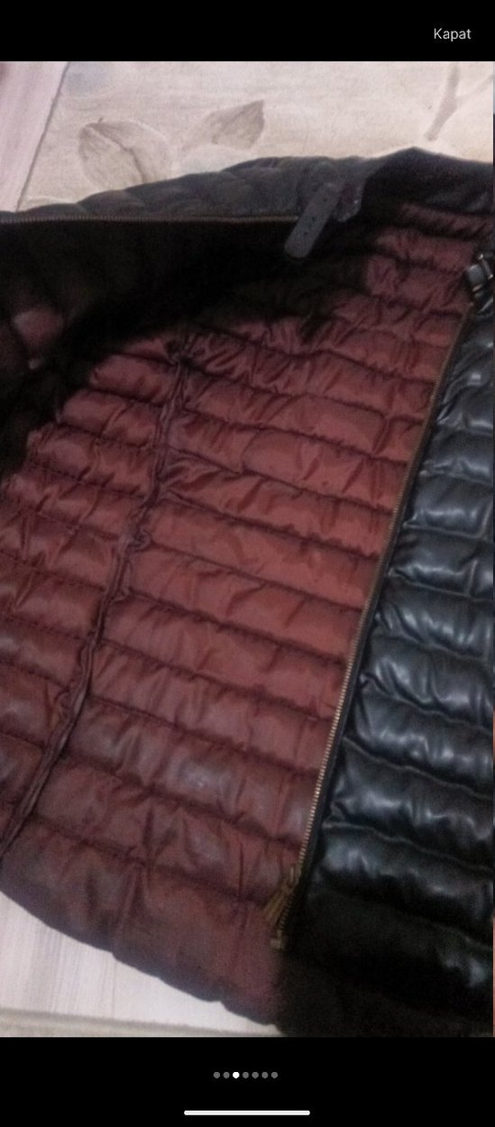 Erkek Siyah Deri Biker Ceket - Görsel 3