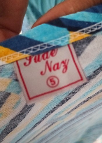 50 Beden Mavi Batik Desenli Salaş Hamile Tunik
