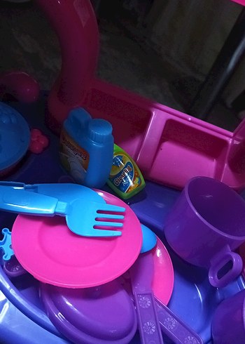 Beden Renkli Çocuk Oyun Mutfak Seti - Pembe