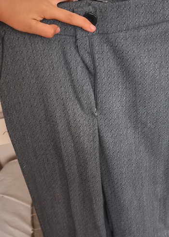 Gri Düğmeli Kadın kolsuz blazer takım - Görsel 6