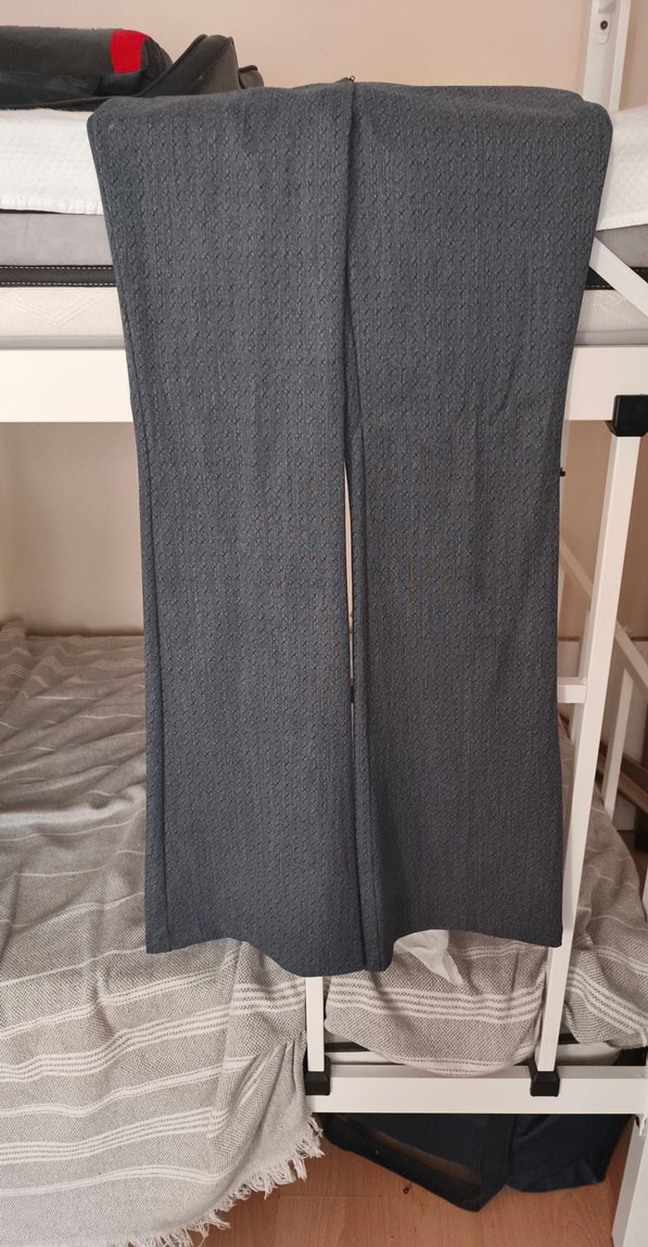 Gri Düğmeli Kadın kolsuz blazer takım - Görsel 5