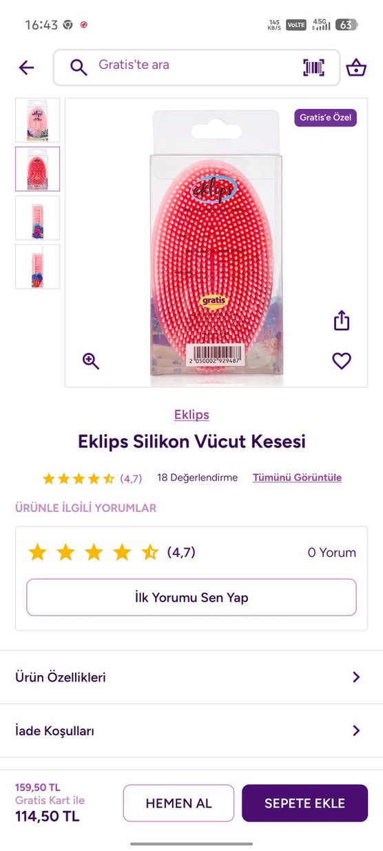 Eklips Silikon Vücut Kesesi - Görsel 2