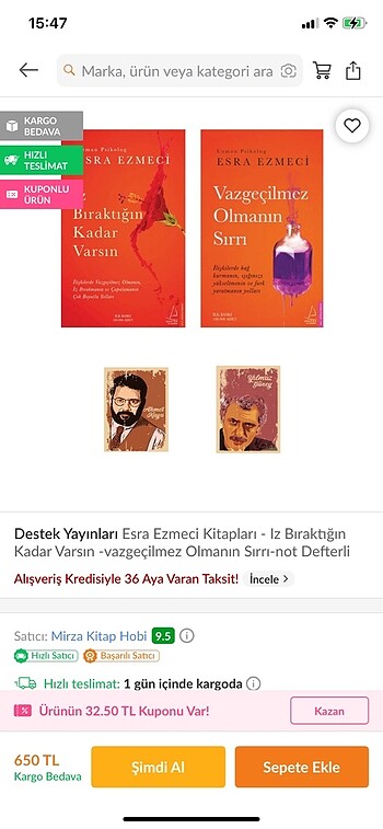 Esra ezmeci kitapları