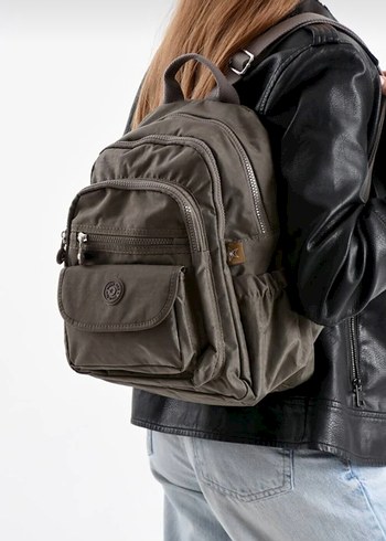 Gri Kamuflaj Desenli Kadın Sırt Çantası - Görsel 2