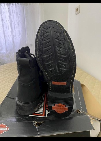 Harley Davidson Siyah Erkek Deri Biker Bot - Görsel 5