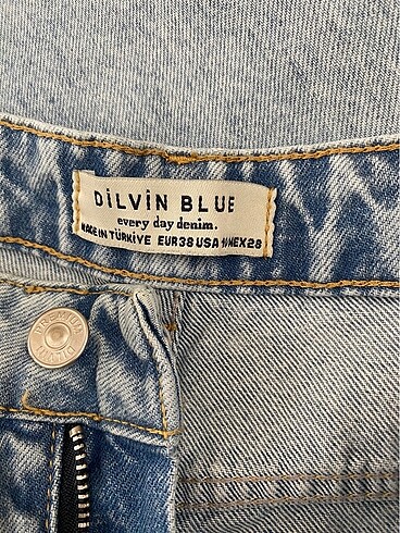38 Beden mavi Renk Dilvin oversize kot pantolon