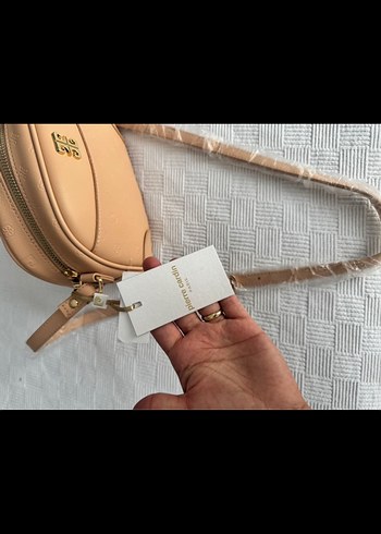 Beden ten rengi Renk Bej Deri Kadın Çapraz Çanta pierre cardin