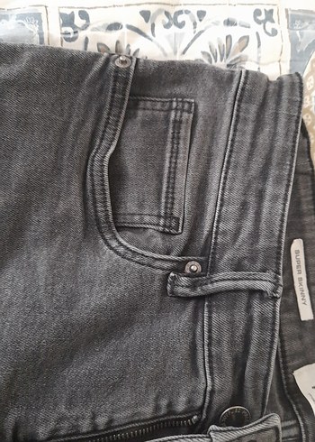 erkek gri kot pantolon - Görsel 4