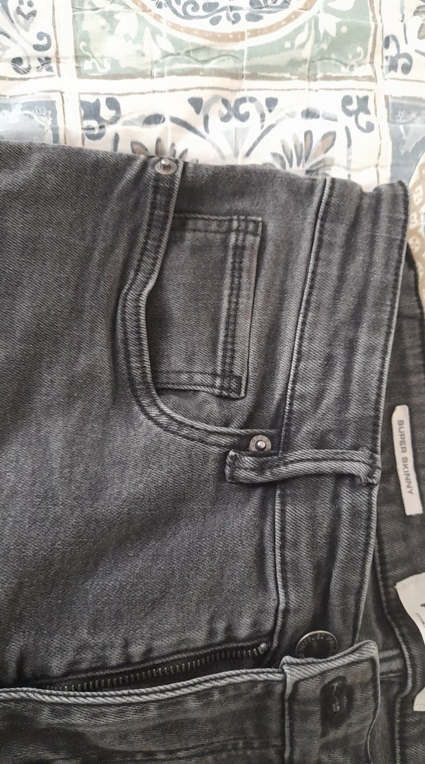 erkek gri kot pantolon - Görsel 4