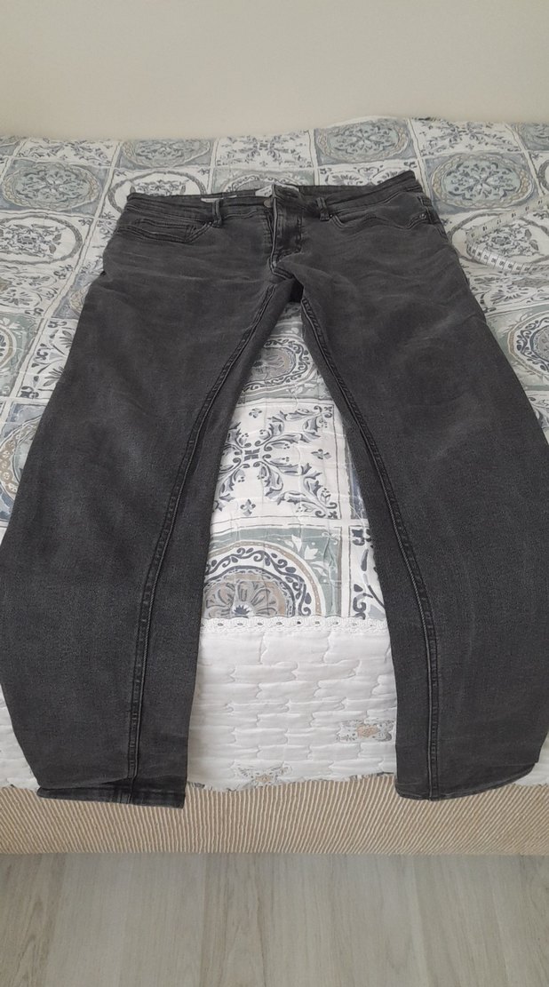 erkek gri kot pantolon - Görsel 2