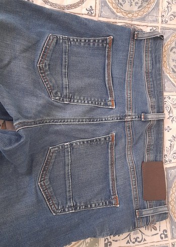 erkek Gri Mavi Kot Pantolon - Görsel 7