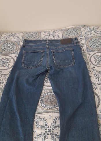 erkek Gri Mavi Kot Pantolon - Görsel 6