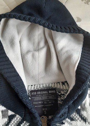 Erkek  Kapüşonlu Triko Hırka Gri - Görsel 4