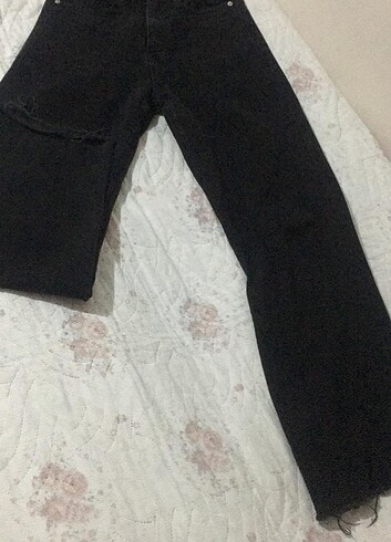 38 Beden siyah Renk Stradivarius wide leg jean 