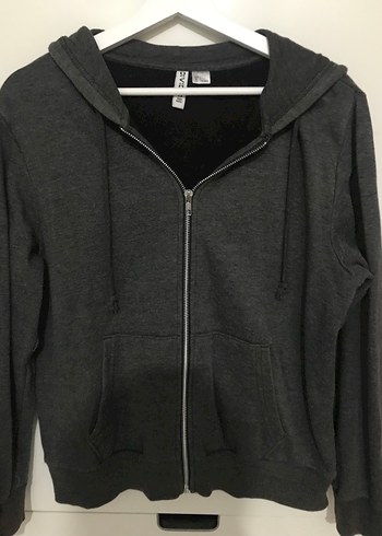 Gri Fermuarlı Kadın Sweatshirt