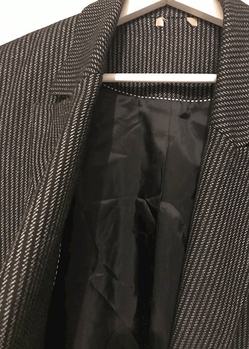 C&A Çizgili Gri Kadın Blazer Ceket - Görsel 4