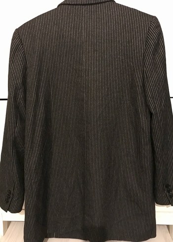 C&A Çizgili Gri Kadın Blazer Ceket - Görsel 7