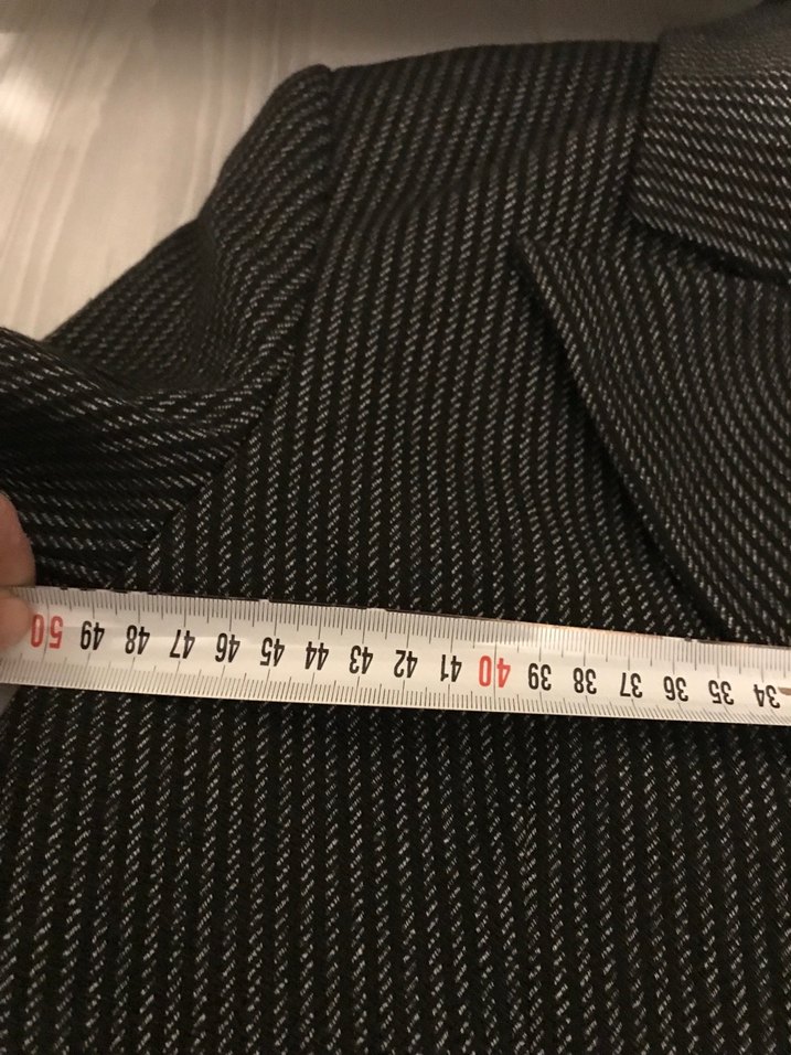 C&A Çizgili Gri Kadın Blazer Ceket - Görsel 5