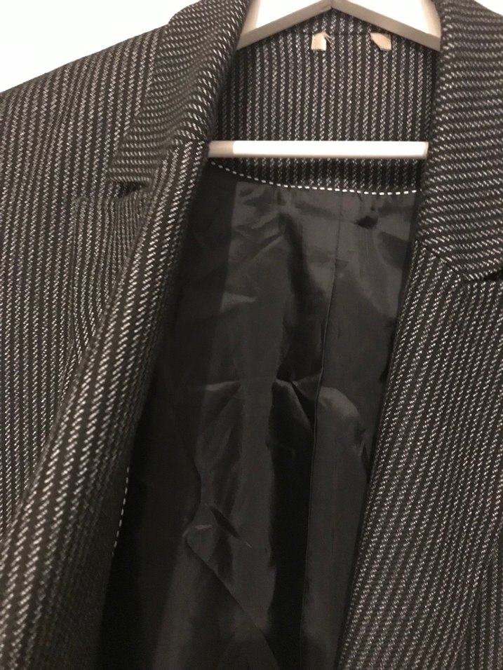 C&A Çizgili Gri Kadın Blazer Ceket - Görsel 4