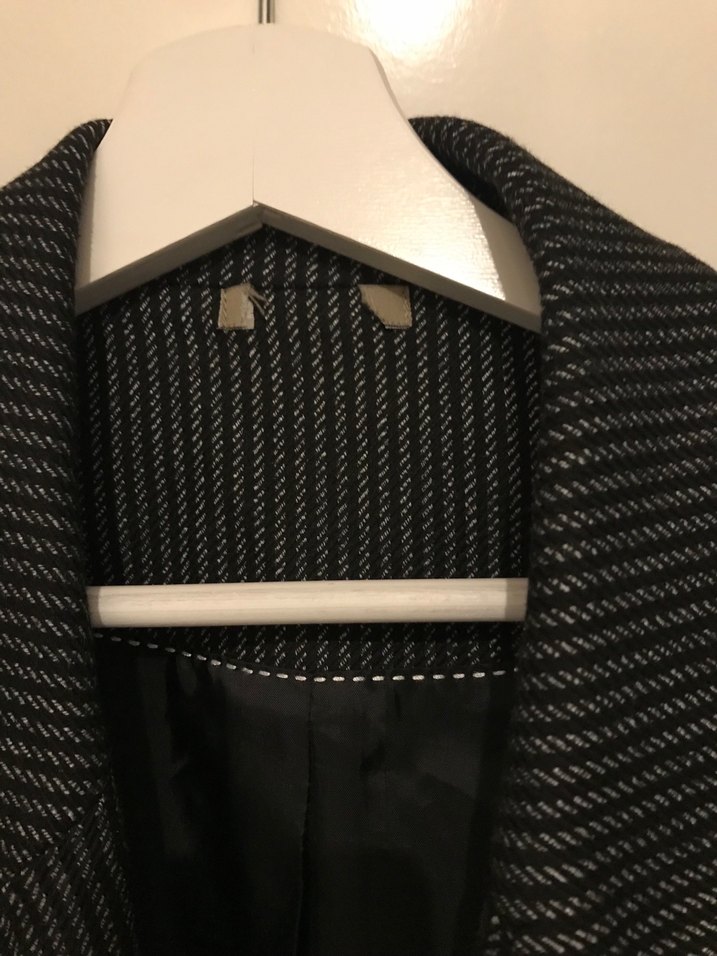 C&A Çizgili Gri Kadın Blazer Ceket - Görsel 2