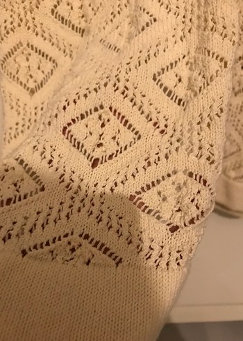 Zara Bej Uzun Kollu Örgü Kadın Hırka - Görsel 3