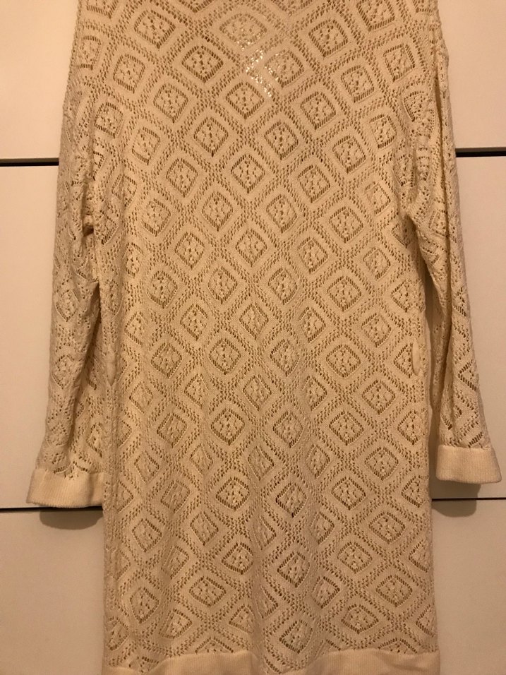 Zara Bej Uzun Kollu Örgü Kadın Hırka - Görsel 4
