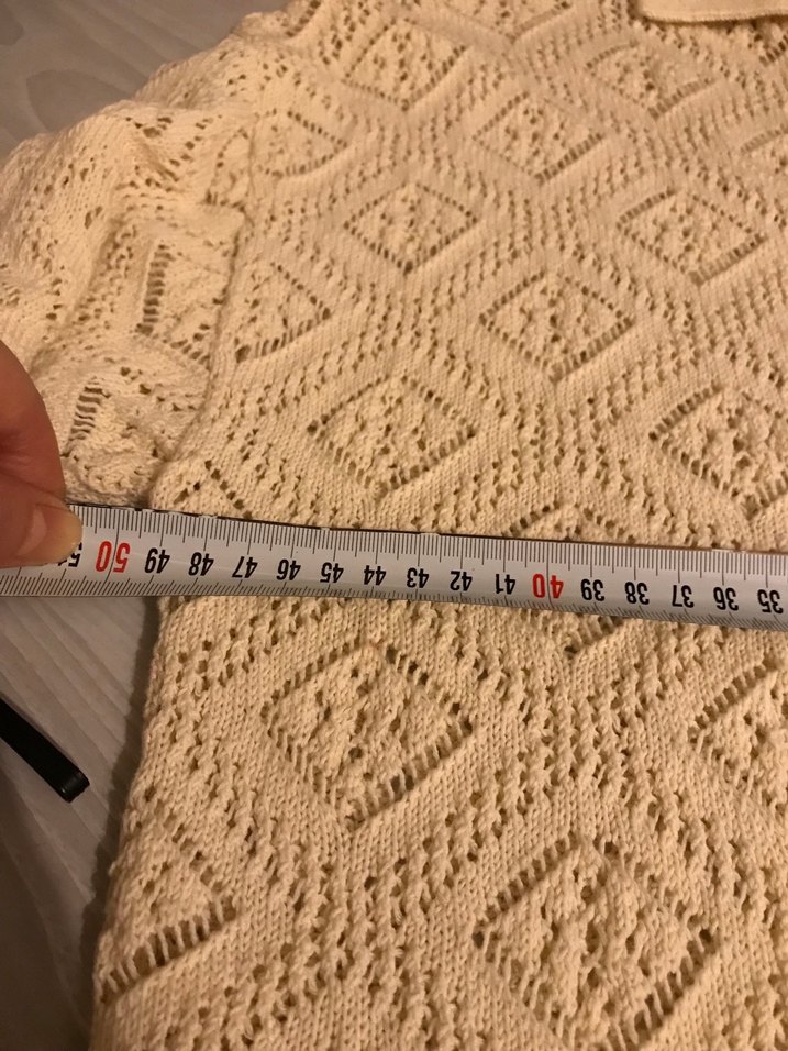 Zara Bej Uzun Kollu Örgü Kadın Hırka - Görsel 5