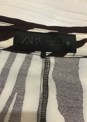 Zara Zebra Desenli Uzun Kadın Gömlek - Görsel 7