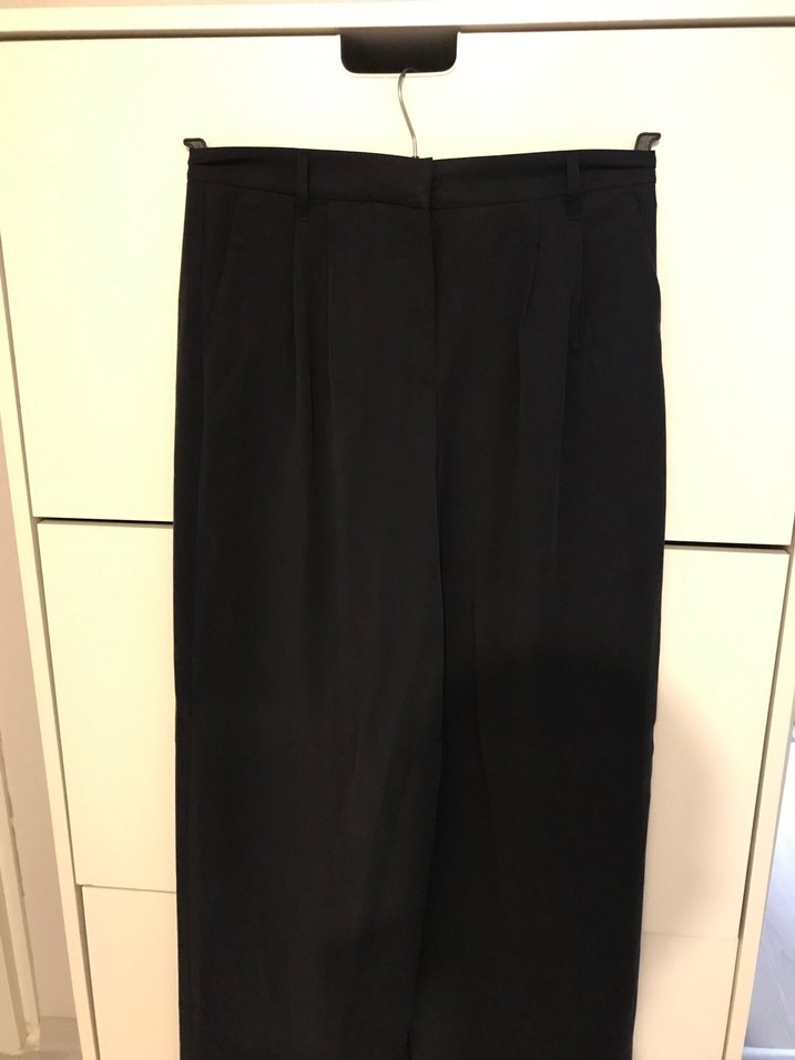 Kadın Siyah Yüksek Bel Palazzo Pantolon - Görsel 3