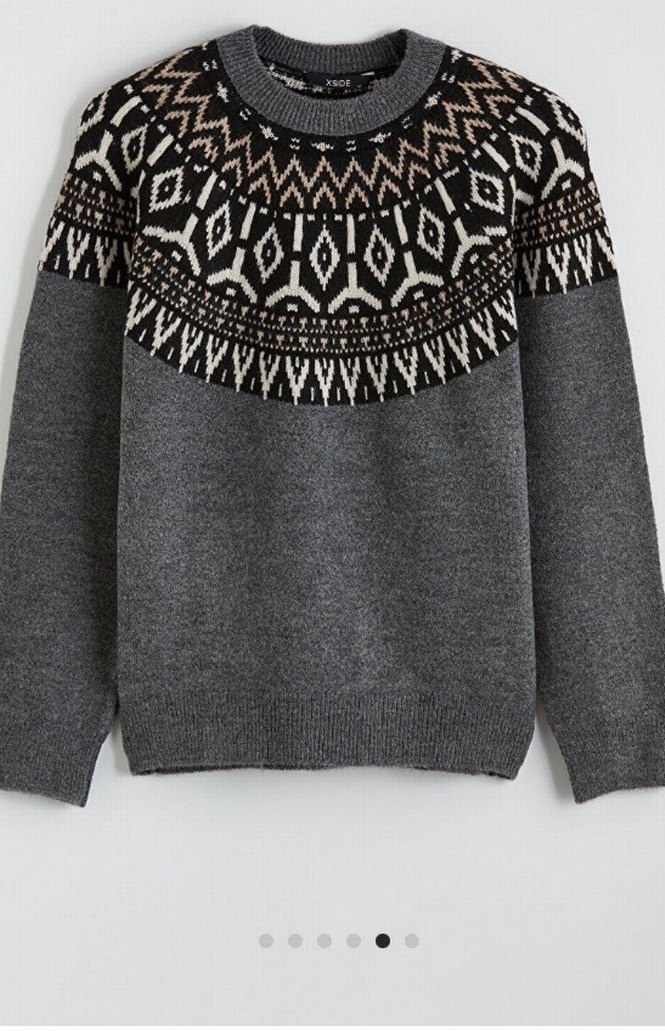 Gri Erkek Örgü Kazak - Görsel 4