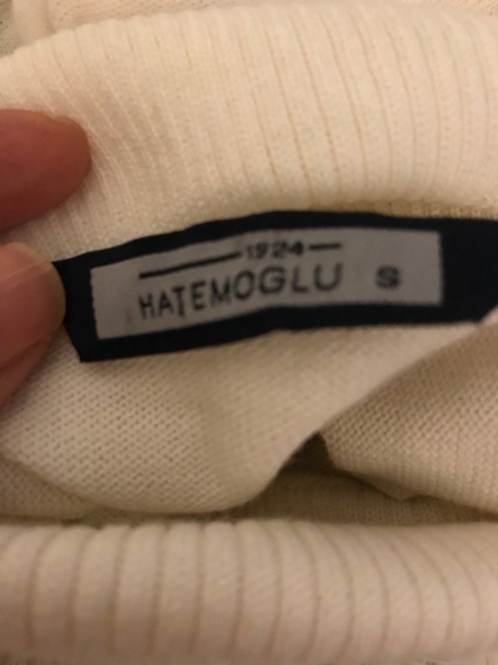 Hatemoglu Erkek Beyaz Boğazlı Çizgili Triko Kazak - Görsel 5