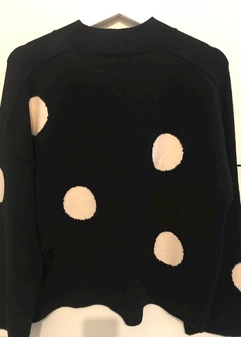 Lote Marka Beyaz Puantiyeli  Örgü Kadın Kazak - Görsel 4