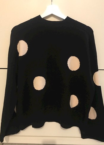 Lote Marka Beyaz Puantiyeli  Örgü Kadın Kazak - Görsel 3