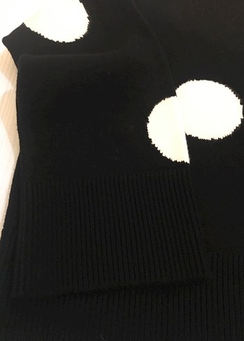 Lote Marka Beyaz Puantiyeli  Örgü Kadın Kazak - Görsel 5