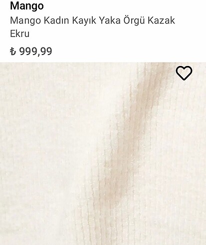 m Beden beyaz Renk Mango kazak