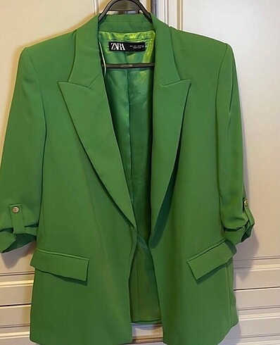 xs Beden yeşil Renk Zara blazer