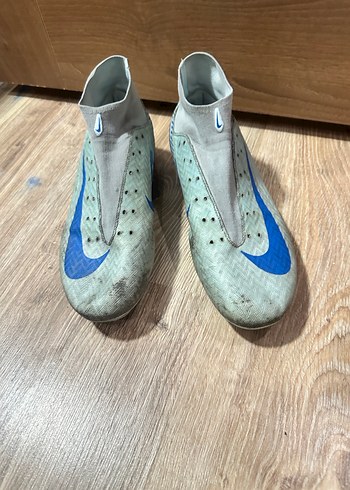 Mavi Gri Erkek Futbol Ayakkabısı Velcro