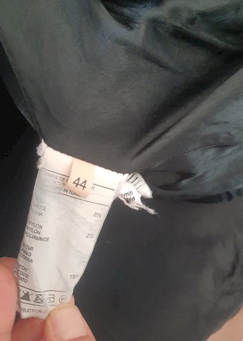 Düğmeli Siyah Kadın Kaban - Görsel 4