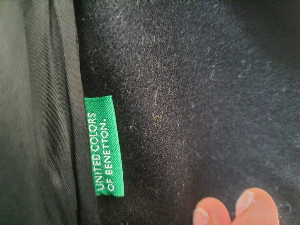 Düğmeli Siyah Kadın Kaban - Görsel 3