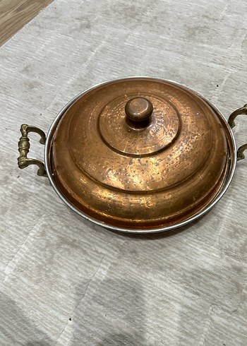 Parlak Altın Renkli Bakır Tencere - Görsel 2