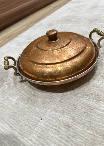 Parlak Altın Renkli Bakır Tencere - Görsel 3