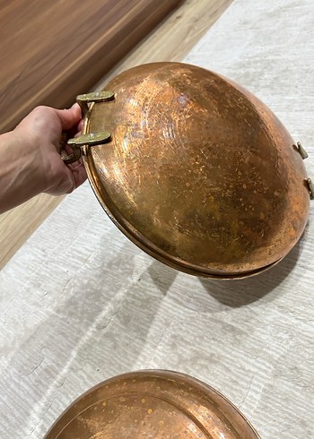 Parlak Altın Renkli Bakır Tencere - Görsel 9