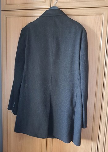 Gri Düğmeli Erkek Klasik Palto 58 beden - Görsel 2