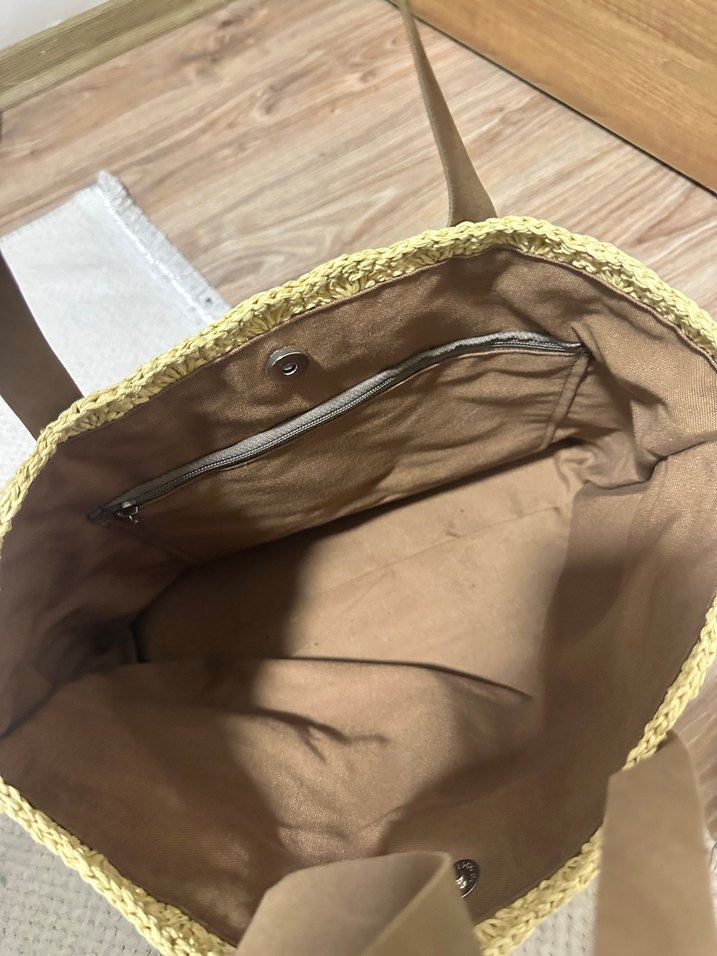 Bej Örgü Bohem Kadın Çanta - Görsel 3