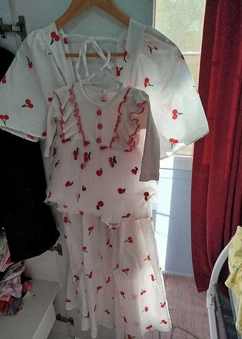 anne kız kombin elbise - Görsel 2