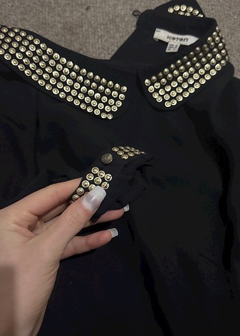 Siyah Zincir Detaylı Gotik Kadın El Zinciri - Görsel 2